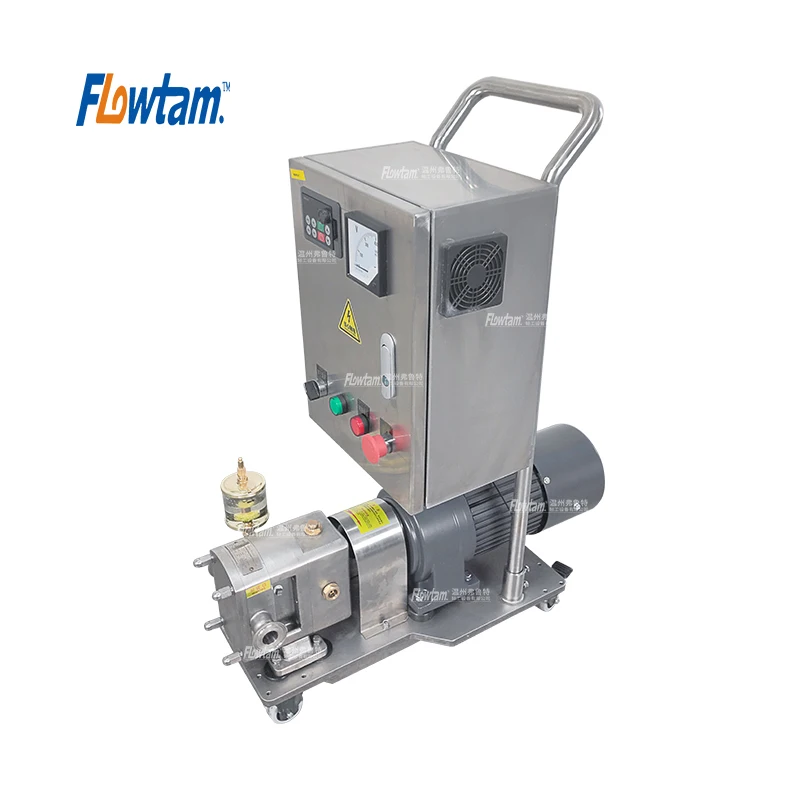 

Top Quality Sanitary Food Grade Ss316 Positive Displacement Juice Small Sanitary Lobe Oil Transfer Pump with a Trolley