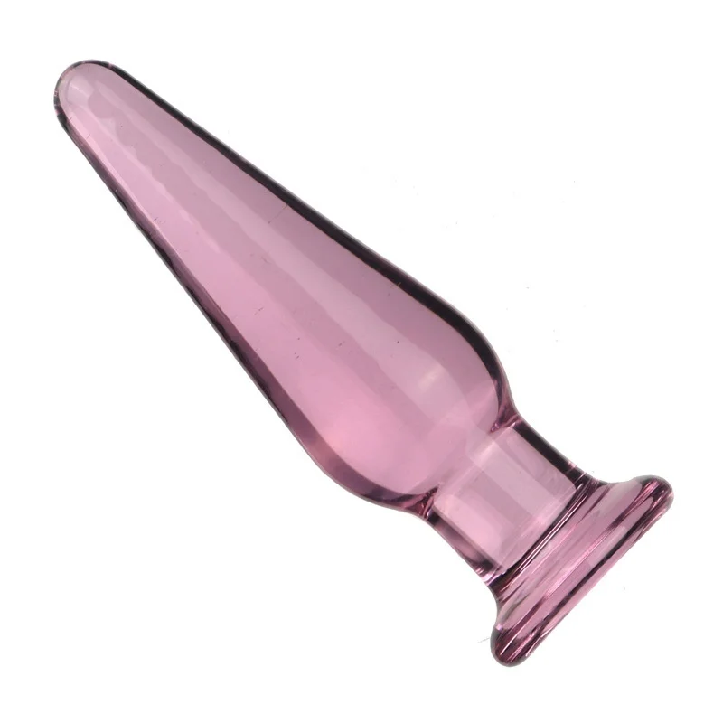 Sumbat Anal Kaca Transparan dengan Diameter 3Cm, Pemijat Stimulasi G-spot, Mainan Seks Dewasa 18+, Masturbator Pemijat Prostat