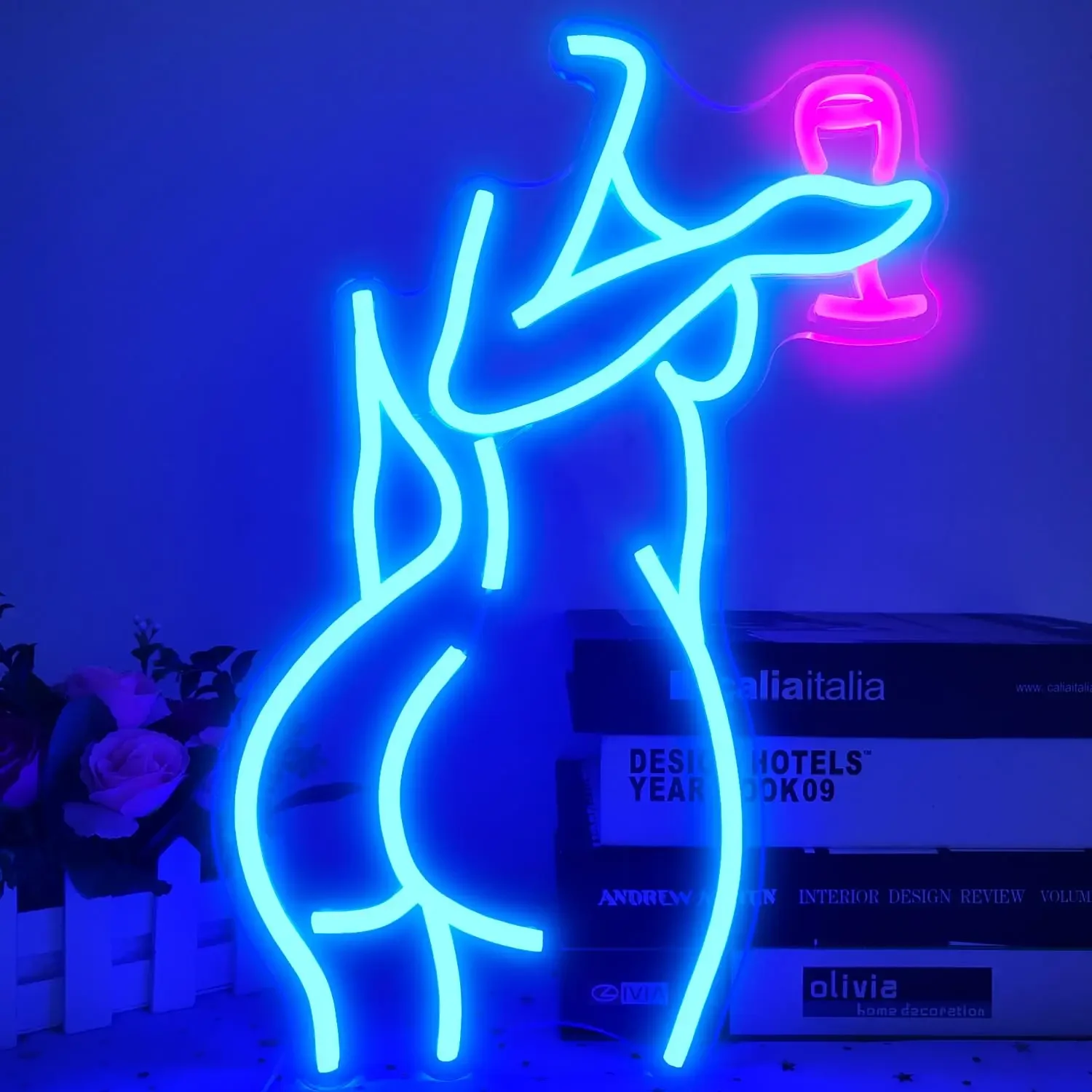 Lady Back Neon Sign LED Luzes noturnas, sinal USB, Man Cave Room, Bar, Pub, Loja, Clube, Garagem, Festa em casa, Decoração de arte de parede