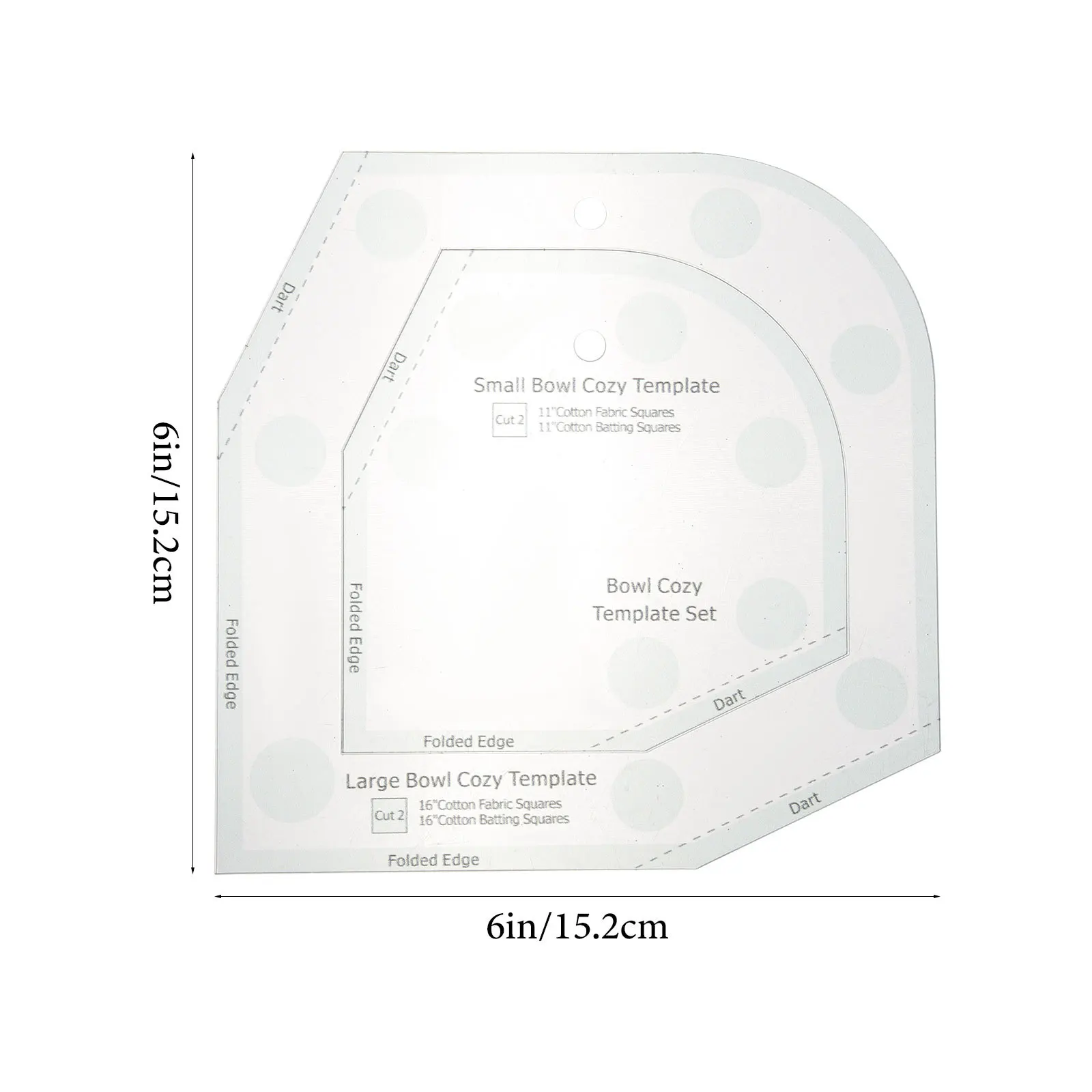 1 stücke Nähen Lineal Acryl Schüssel Wrap Schablone Für Quilten Patchwork Diy Handwerk Werkzeug Leichte, Tragbare Schüssel Wrap Nähen