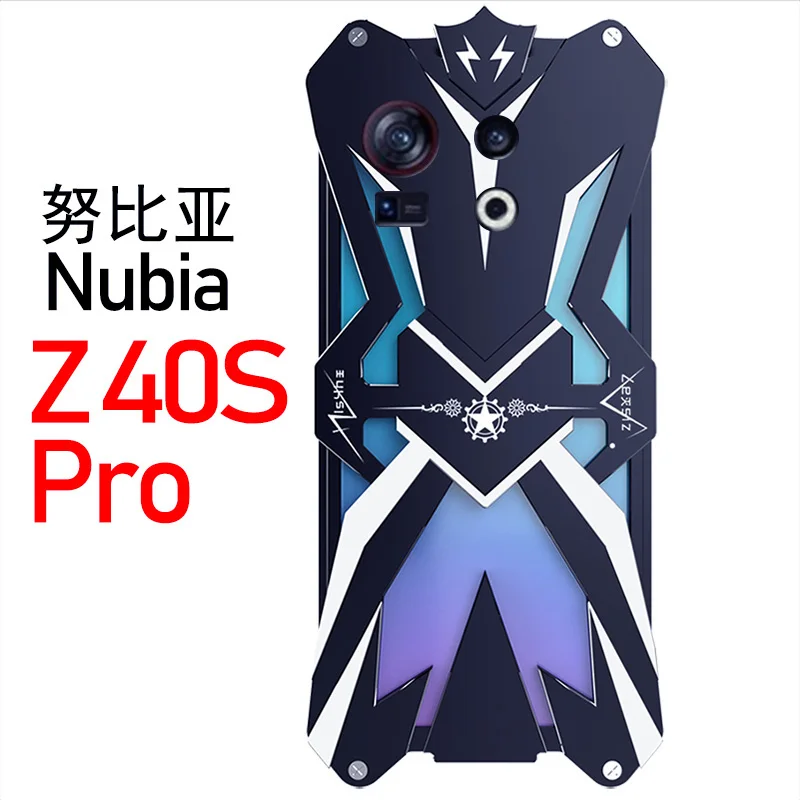 الأصلي زيمون الفاخرة ثور الثقيلة درع معدن الألومنيوم قضية الهاتف المحمول يغطي ل Zte Nubai Z30 Z40 Z40s برو غطاء حالات
