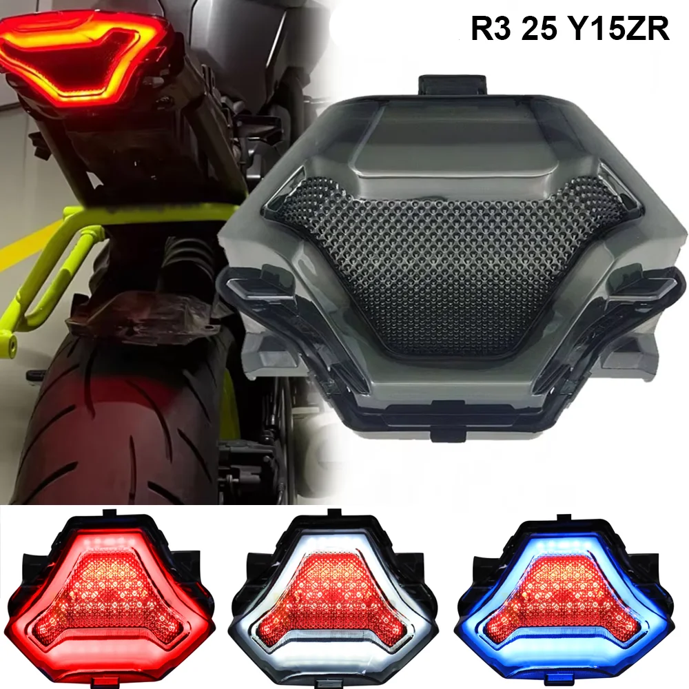 

Waterproof Coloful Led Rear Light For Motorcycle Rear Brake Indicator Light For Yzf R3 R25 Y15zr V1 V2 Mt07 Fz07
