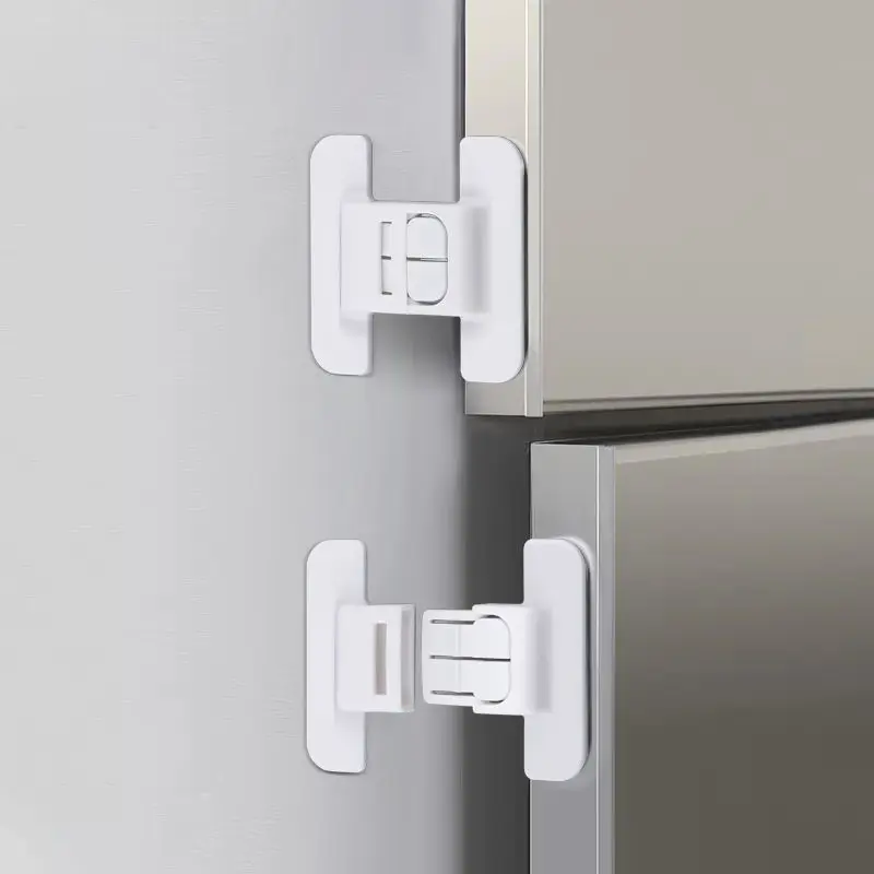 10pcs Refrigerator Door No Drilling Required,Easy To Install,Automatic Lock Safety Lock,Ensure Drawers and Storage Boxes