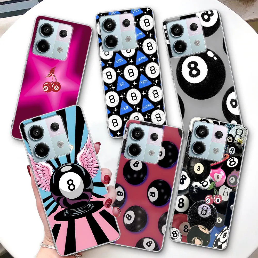 

Billiards Black 8 Case for Xiaomi Redmi 15 13 A7 Pro 9C 9A 9i A5 9 13C 10 Prime Plus A3 10C 12 12C 10X 9T K40s TPU Phone Cover