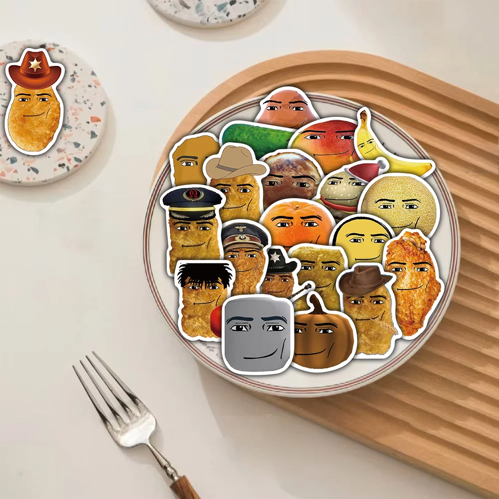 58PCS Robloxs Face Winning Smile Chicken Nugget Meme Stickers Aesthetic Phone Laptop Motorcycle Phone Gifts Wall Sticker image 4