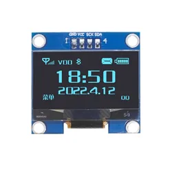 Módulo de pantalla OLED Digital LCD para Arduino, 1,3 Pines, 1,3 pulgadas, 128 pulgadas, IIC I2C Serial 12864x64 SSH1106, blanco y azul