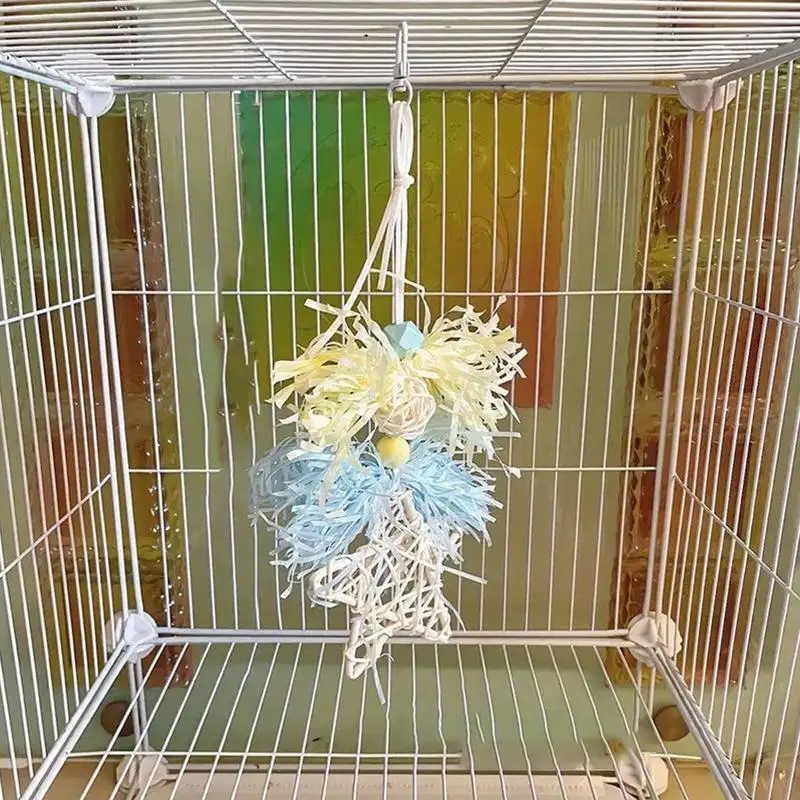 Parakeet Toys Parrot Cage Bite Toys For Cockatoos African Grey Macaws Love Birds Fun And Durable Bird Puzzle Toys For Bird