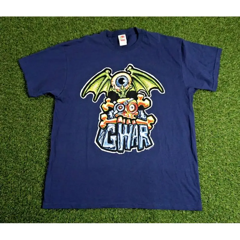 GWAR Flying Eye Shirt Men's XL Blue 2000 Y2K Vintage Band Tee Metal Graphic