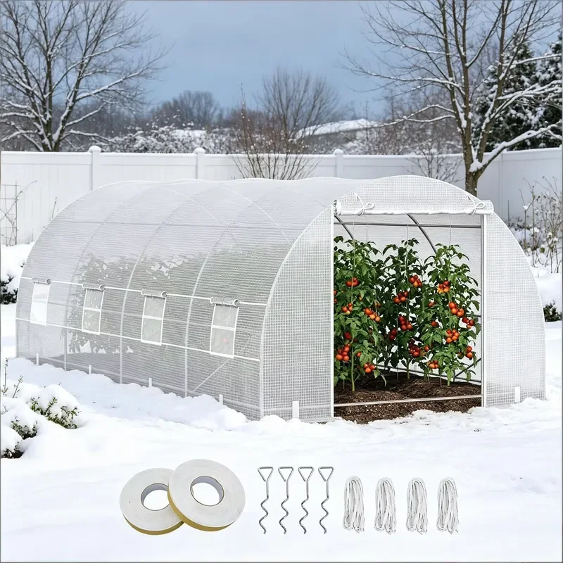 Eco-Friendly Traditional Walk-in Greenhouse Metal/Steel/Wooden Grow House for Hydroponic Gardening Backyard Winter Outdoor