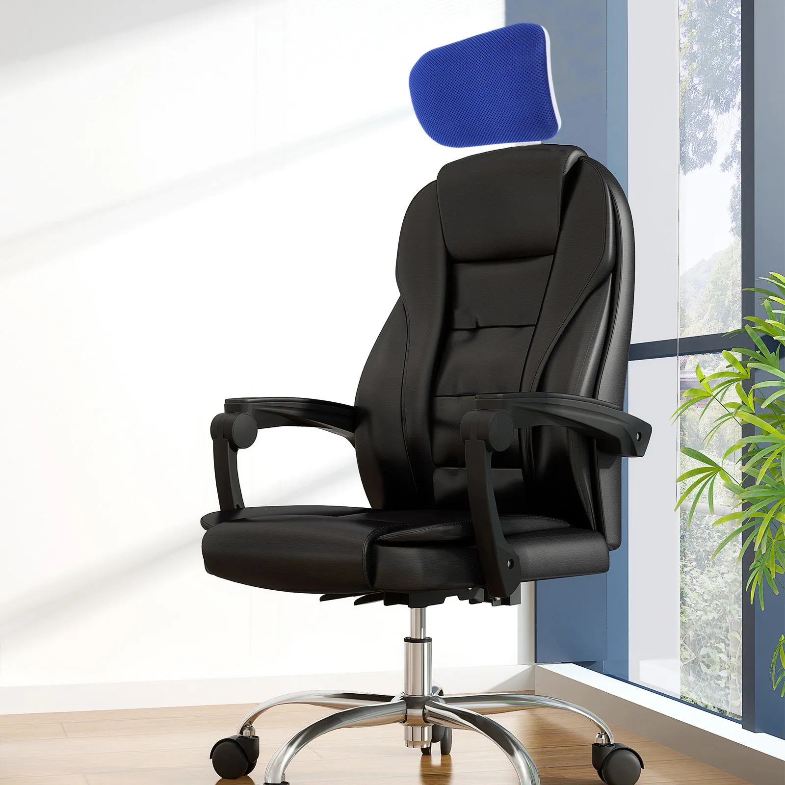 Apoio de Cabeça Universal para Cadeira de Escritório, Almofada Ergonômica Ajustável para Suporte de Pescoço, Confortável para Cadeira de Computador