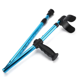 Alloy Folding Crutch Adjustable Telescopic Underarm Cane Walking Stick  For Elderly Disabled Trekking Multifunction Hiking Canes