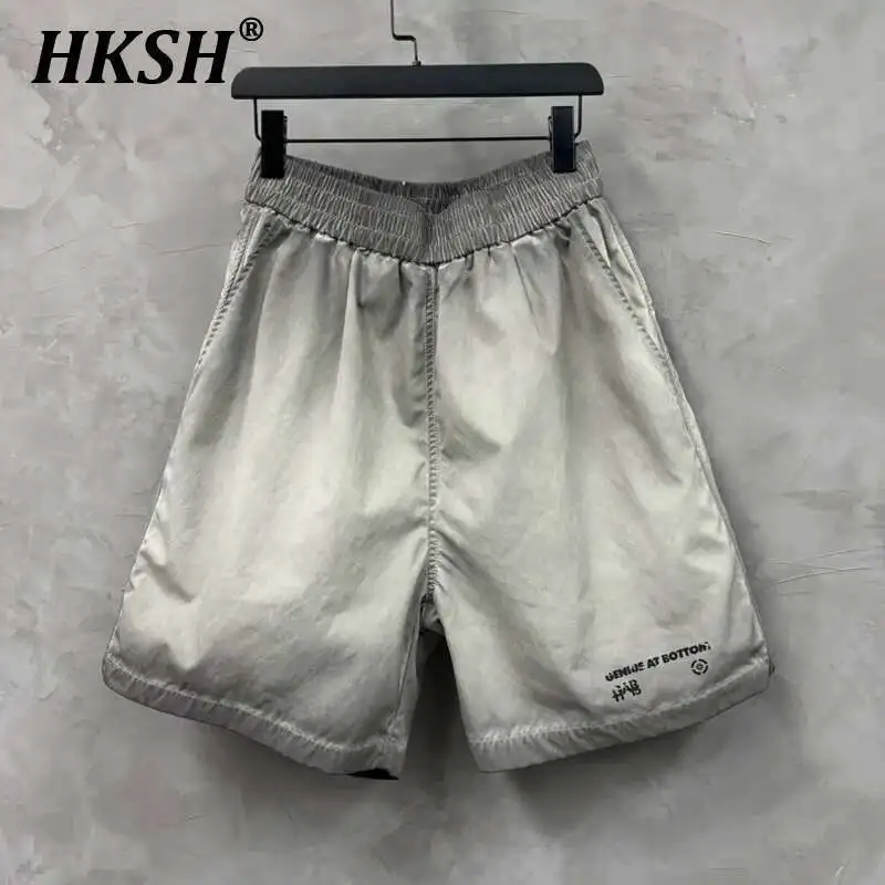 

HKSH Man Tide Нишевый дизайн High Sense потертые потертые шорты Модные повседневные брюки средней длины Персонализированные крутые спортивные капри HK4775