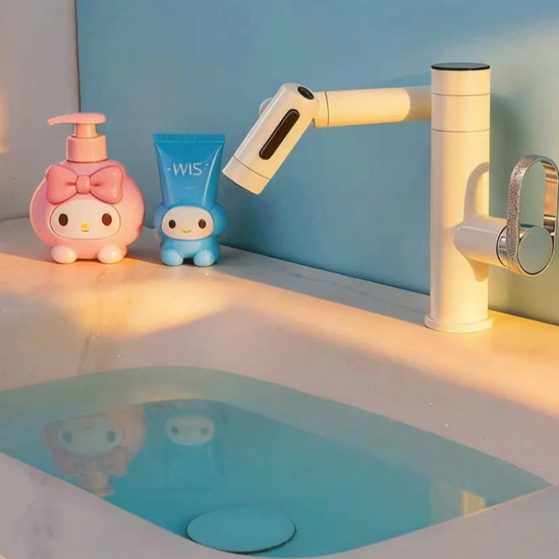 Dopamine Rich Oxygen Aerated Bathroom Faucet, Digital Display Lucky Cat Hot Cold Water Basin Sink Tap