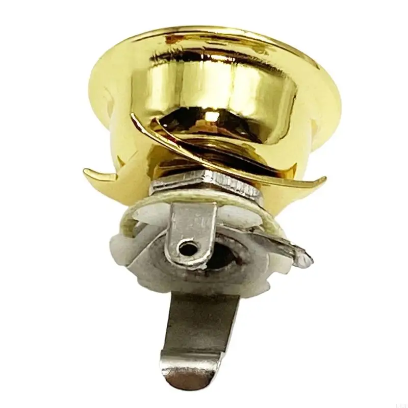 Round Jacks Sockets Single Channel Guitar Plug Mono Instrument Jacks Metal Texture Suitable for Guitars and Basses 