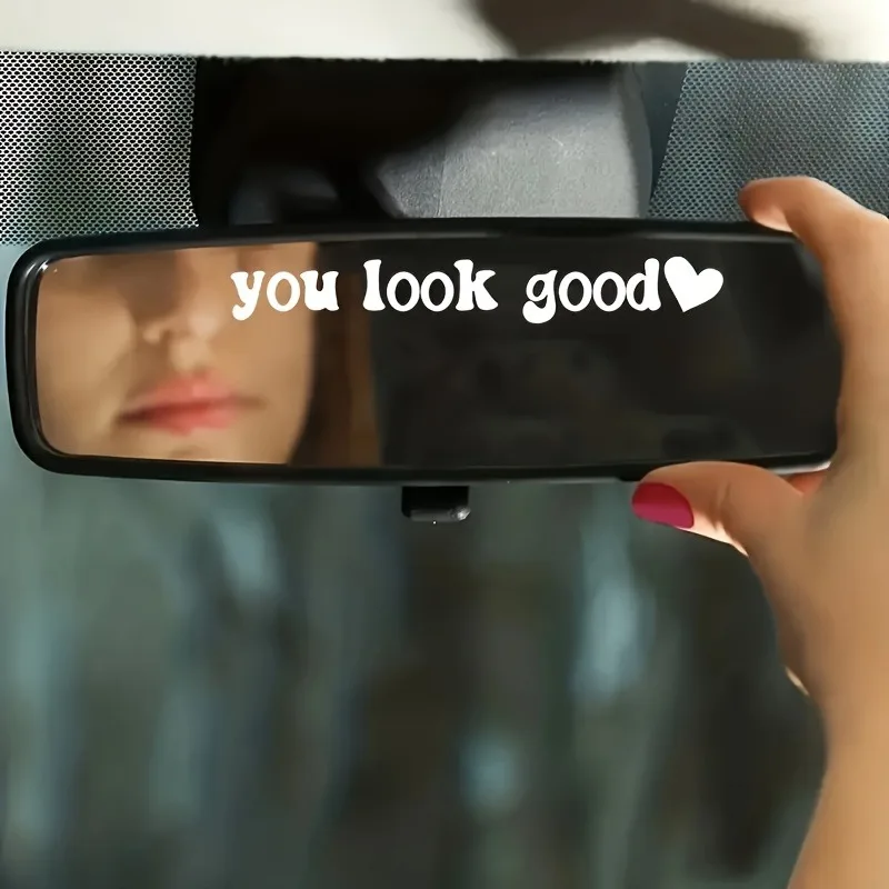 لطيف تبدو جيدة ملصقات السيارات سيارة ملصق لاصق لامع ورائع الفن سيارة يقتبس ملصقات نافذة ديكور الزجاج الأمامي الخلفي الشارات الموضة الحديثة #3