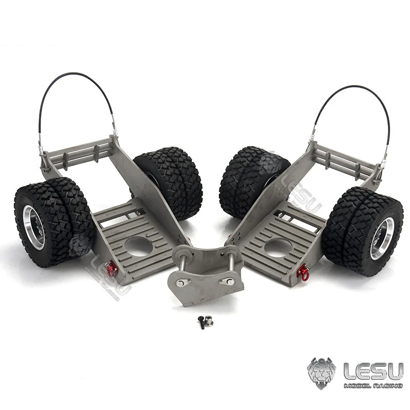 LESU 1/14 Simulation model AC360 quick disassembly and replacement of drag head mill fixed excavator track trailer
