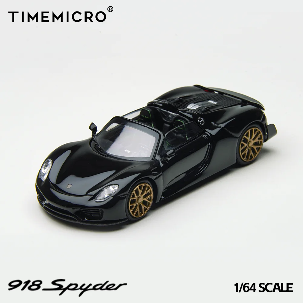 

TIME MICRO 1:64 918 Black And Gold Painting Simulation Alloy Car Model for Hobby&Display*Gift