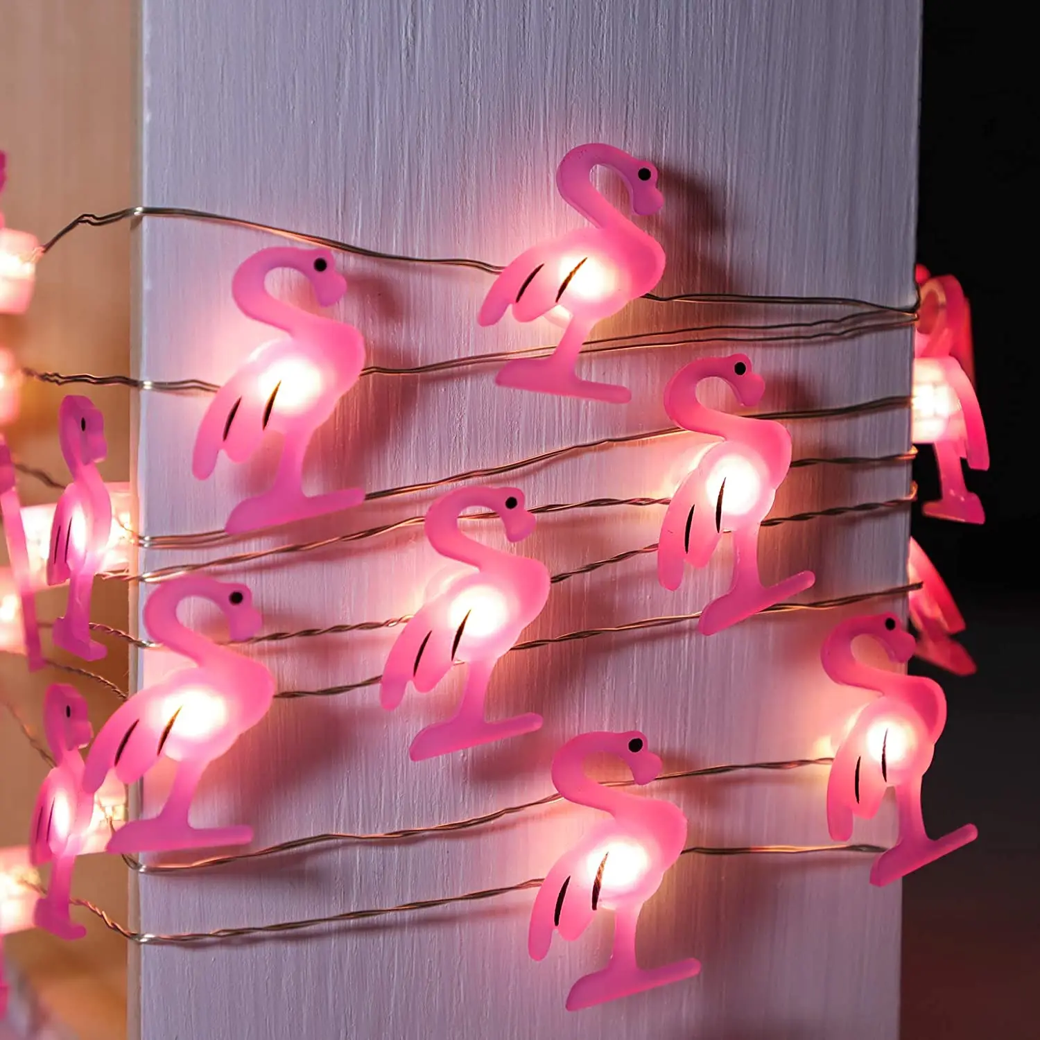 2 Meter Flamingo String Lights Summer Patio Pink Lights String Night Lights for Baby Room Birthday Party Decoration Hawaii Decor