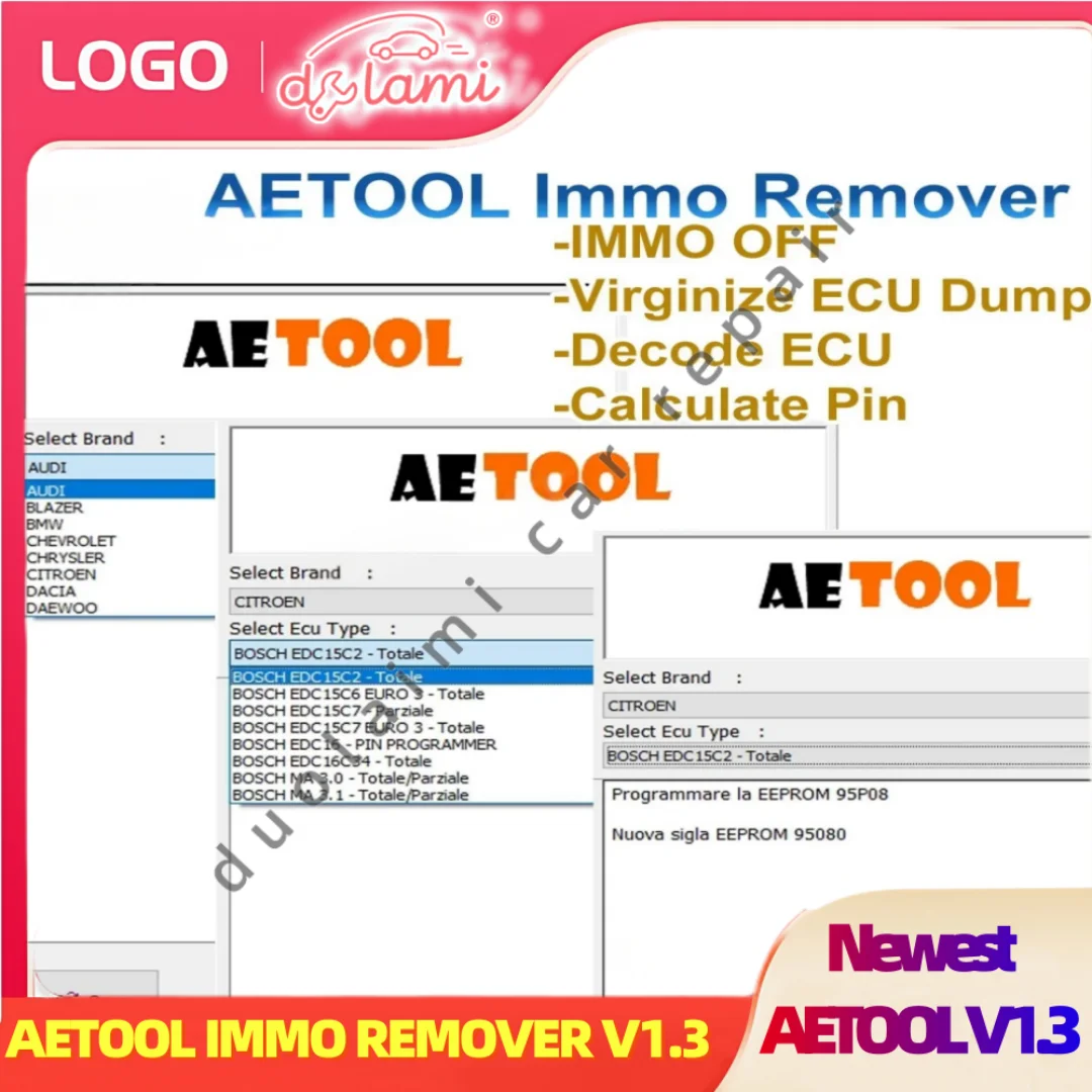 

ГОРЯЧИЙ AETOOL v1.3 ECU-декодирование Immo Eeprom Off AETOOL IMMO REMOVER V1.3 ECU Dump Decode ECU Calculate PIN Virgin/IMMO Remover