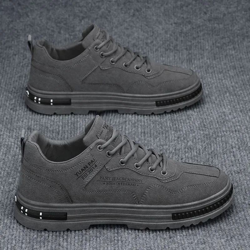 Zapatos de trabajo de primavera para hombre, zapatos informales antideslizantes transpirables, zapatillas ligeras de moda para actividades al aire libre, zapatos planos cómodos para caminar