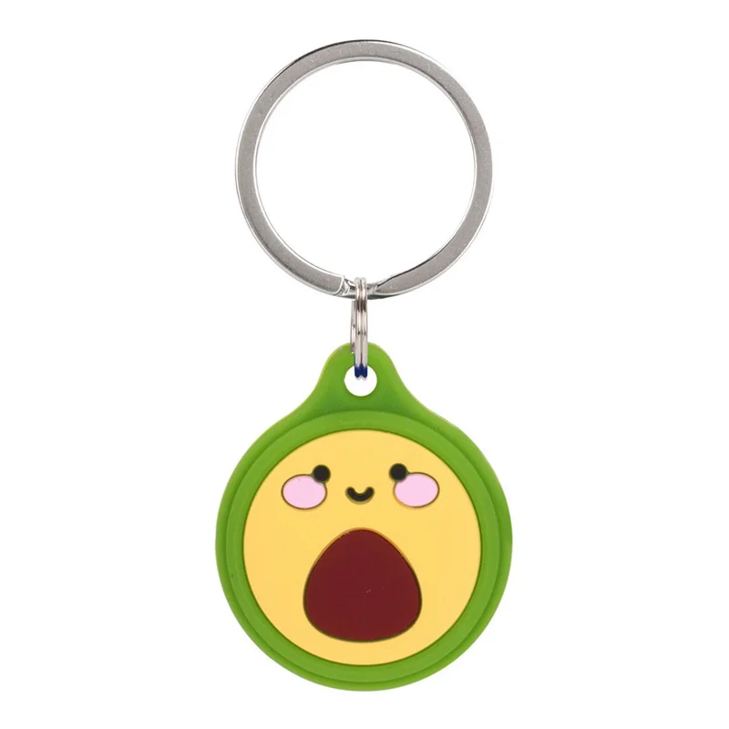 For AirTag Case Locator Cute Funny Dog Cartoon Silicone Avocado strawberryFor AirTags Locator With Keychain