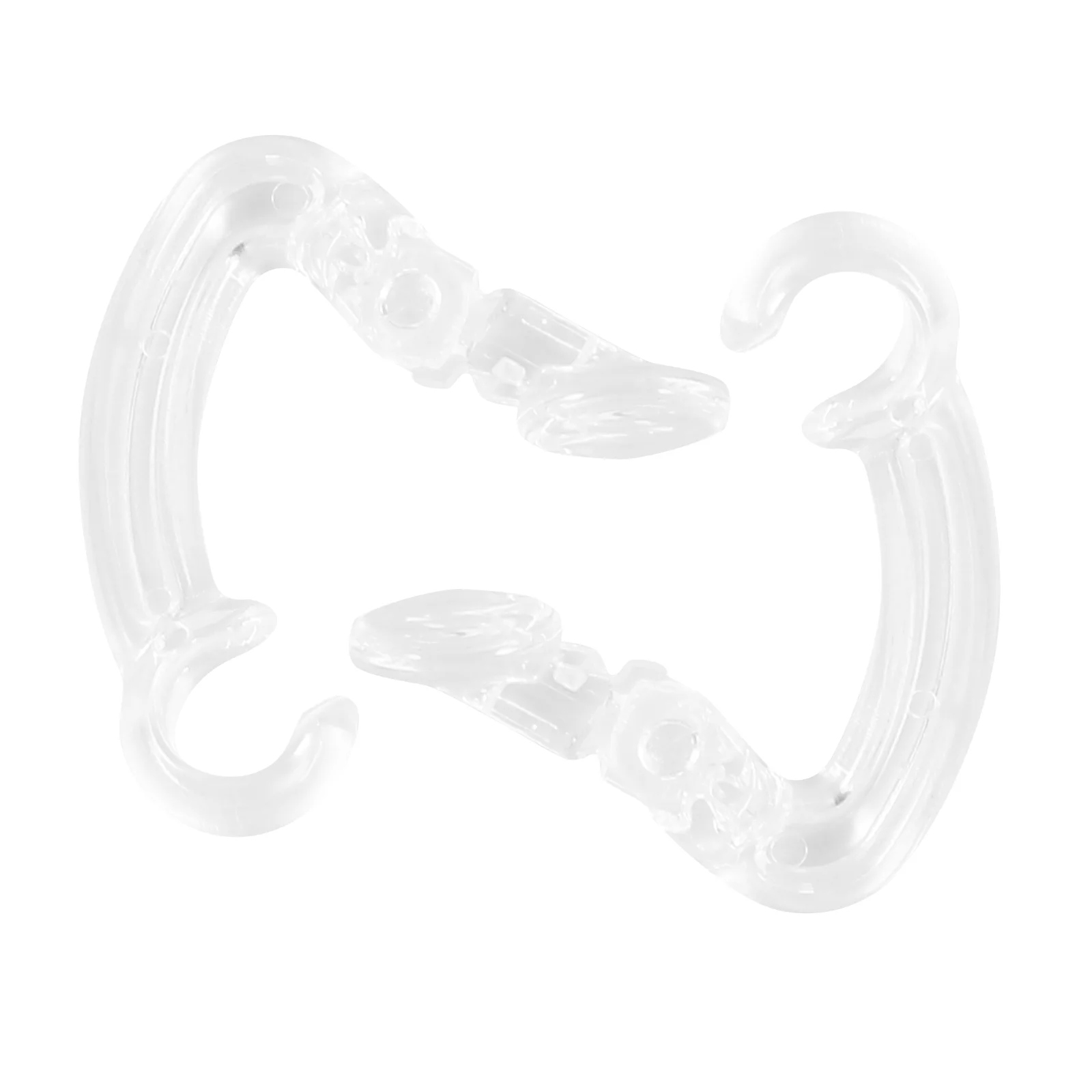 

2 Pcs Headphone -lost Clip Running Headphones Plastic Earphone Clips Clasps Supplies Hook Holders