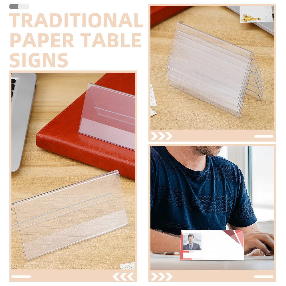 Placa de assento transparente para mesa, 8 peças, acrílico, para casamentos, eventos, reutilizáveis, porta-cartões de nome, reunião, mesa reservada, exibição de etiqueta