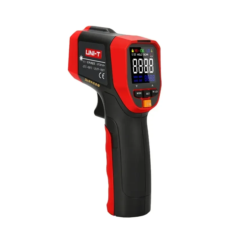

UT301A+ Industrial Non Contact Infrared Laser Thermometer HD Color Screen Digital Circle Laser Thermometer Temperature Gun