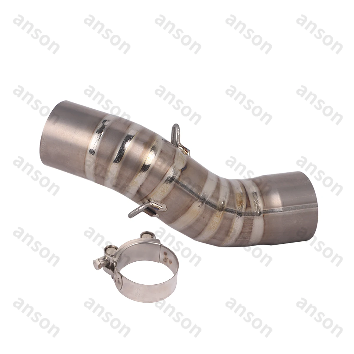 Motorcycle Exhaust Mid Pipe 51mm Slip on For Kawasaki Z900 2017-2024 Moto Muffler Escape Modify Middle Link Pipe with Clamp