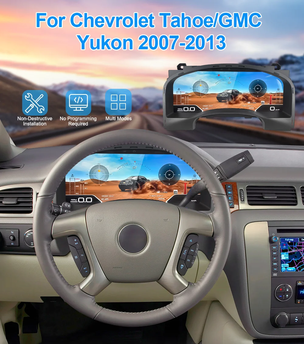 

Виртуальная приборная панель LCD для Chevrolet GMC Yukon 2007-2013, цифровая панель приборов, инструментальная панель