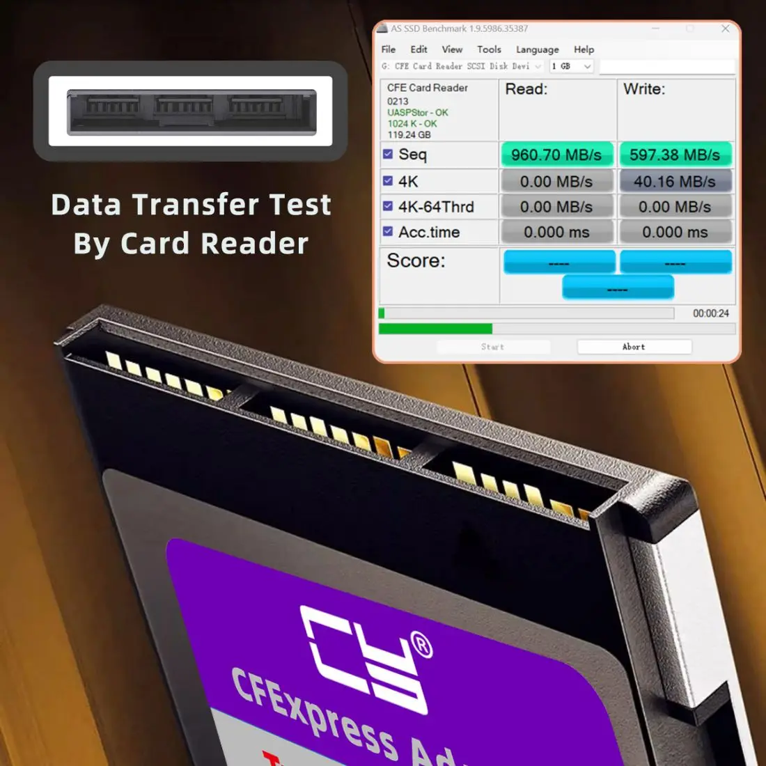 Imagem -02 - Adaptador Cfe-cfb para Cfb Compatível com Câmera 8k Ram Pcie Expansão Cfexpress Tipo-a para Tipo-b Kit de Cartão de Memória Estojo