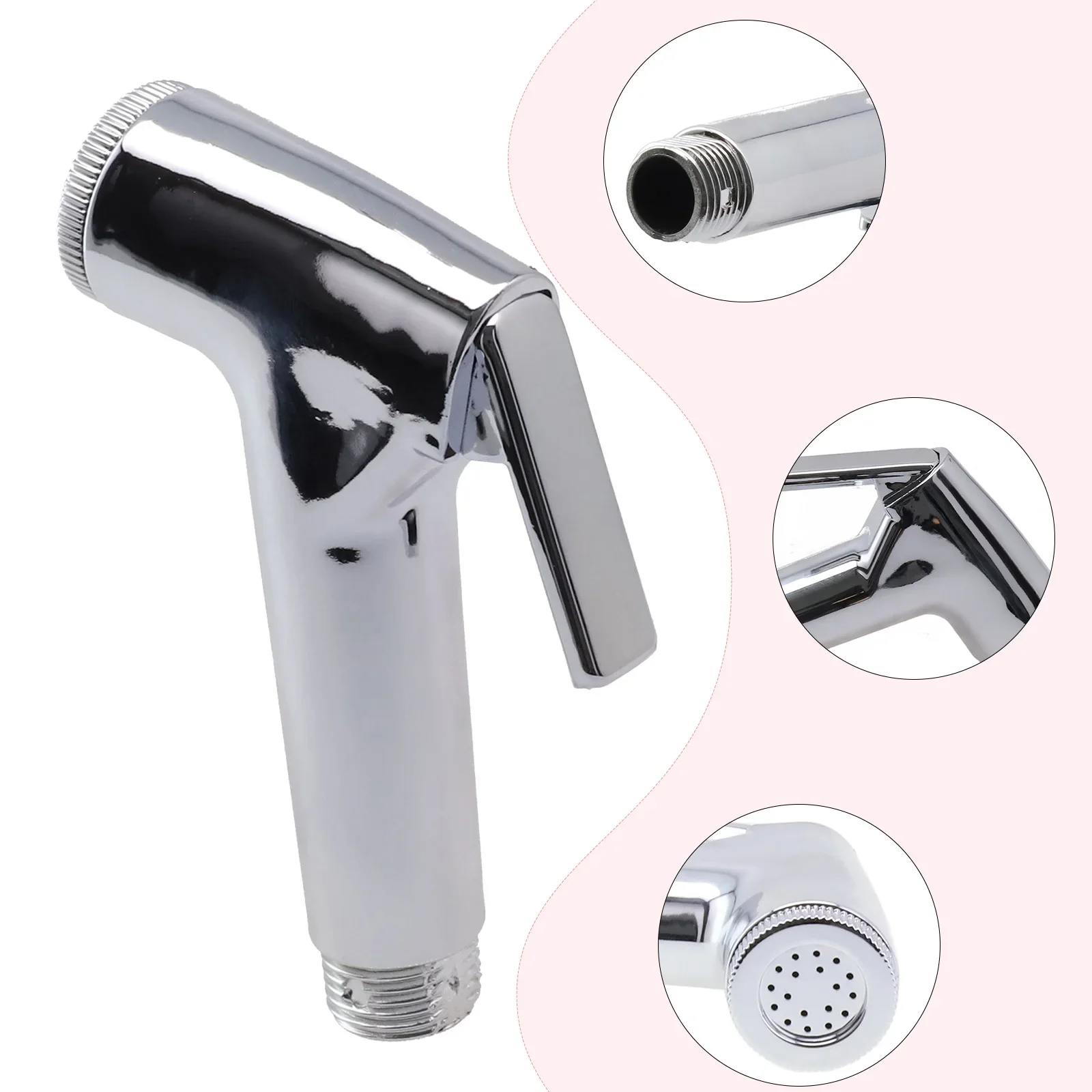 ABS Toilet Bidet Head with Trigger-Operated Spray and Comfort Grip G1/2 Thread for Shattaf Application and Post-Toilet Washing