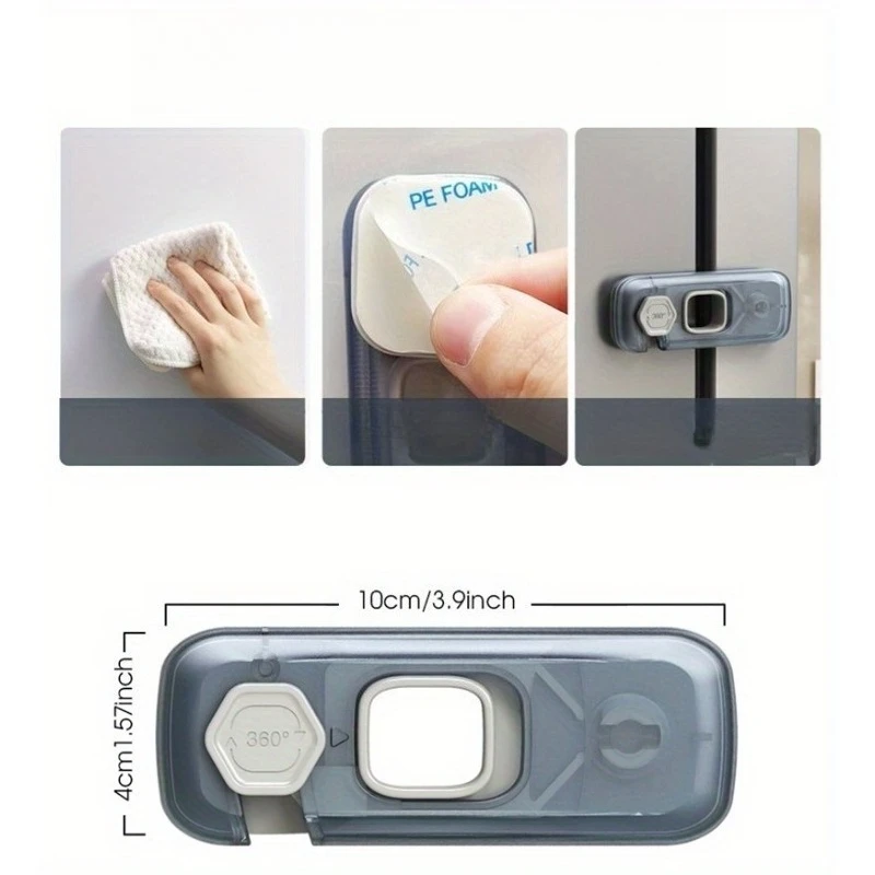 New Home Refrigerator Lock Multi-Function Drawer Locks for Kids Security Protection Baby Anti-Pinch Hand Cabinet Door Buckle