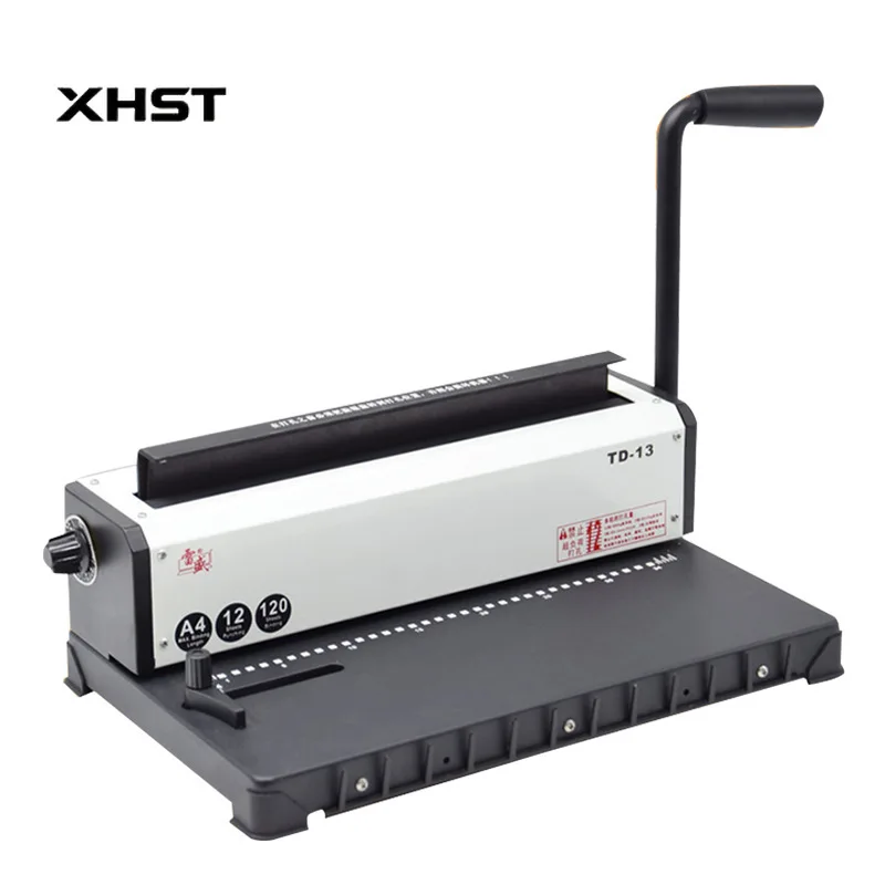 

TD-13 Iron Ring Double Coil Calendar Calendar Punch Binding Machine Punching Machine Binding Machine Manual Office Small Size