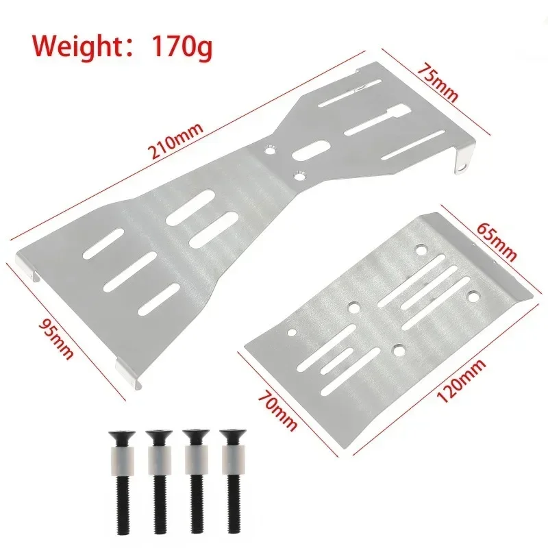 Racing Rvs Chassis Guard Skid Plate Guard Upgrades Onderdelen voor 1/10 RC Crawler Auto ARRMA Fury Mega