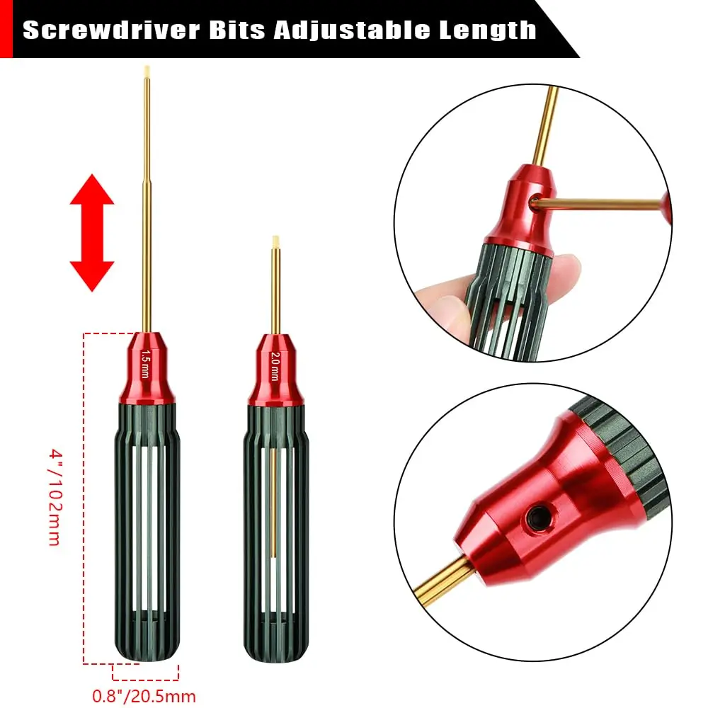 ModRax  RC Screwdriver Kit for 1/8 1/10 1/12 1/18 RC Car Truck Crawler - view 4
