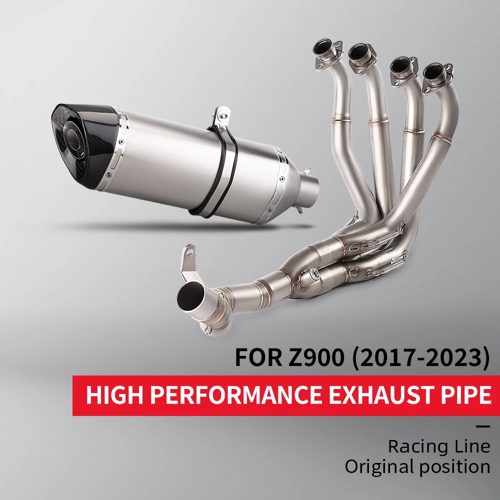 

Slip-on For Z900 A2 2017- 2023 complete motorcycle exhaust system muffler 51mm front head connection pipe