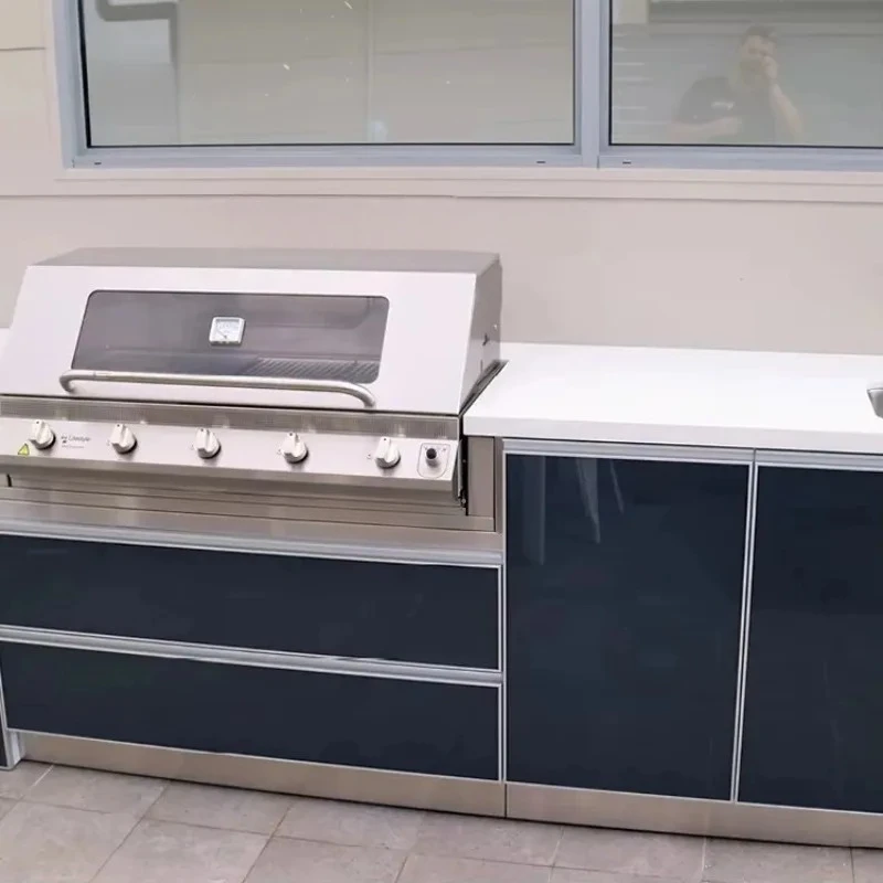 Outdoor Kitchen Utensil Set for Barbecue Island Cabinet - Essential Tools for Door Access Controlled Outdoor Kitchens