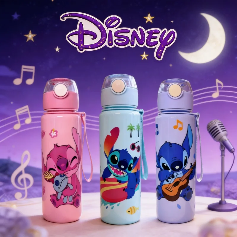 

Бутылки для воды Disney Stitch Collection: милый мультяшный дизайн, герметичные и большой емкости, идеально подходят для любителей Диснея, взрослых, детей