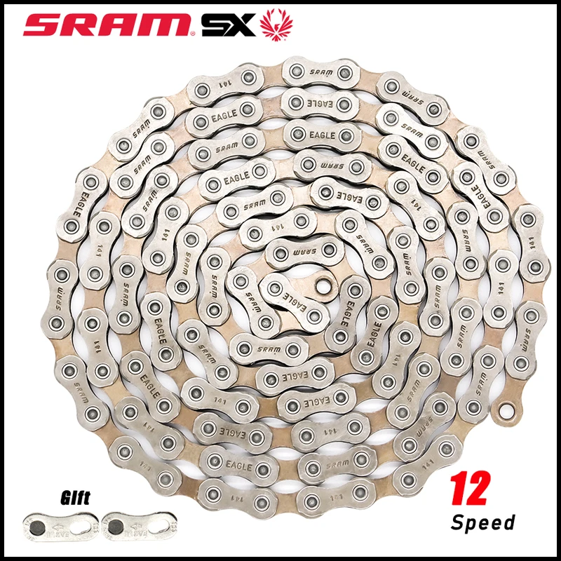 Sram rantai sepeda SX Eagle, aksesori pit MTB 1x12 kecepatan 12V Tautan kunci daya Tautan cepat