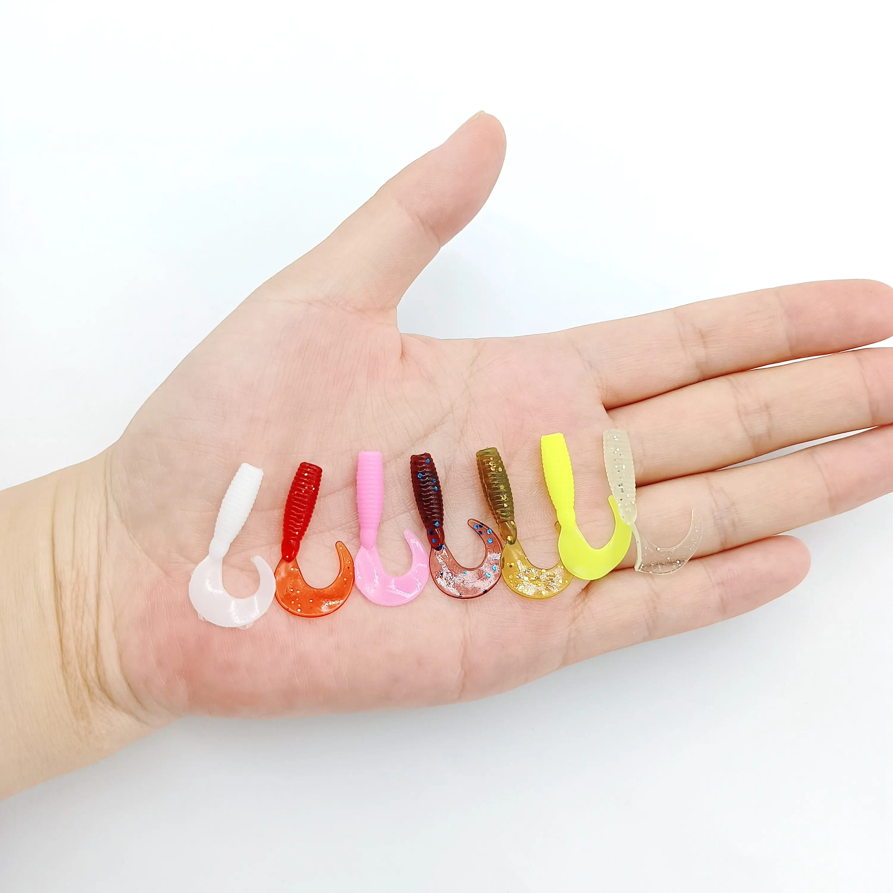 DUODUOYU 10PCS Mini Soft Fishing Lure Silicone Bait 0.4g/30mm Artificial Swimbait Jig Wobbler Bass Bait Fishing Tackle