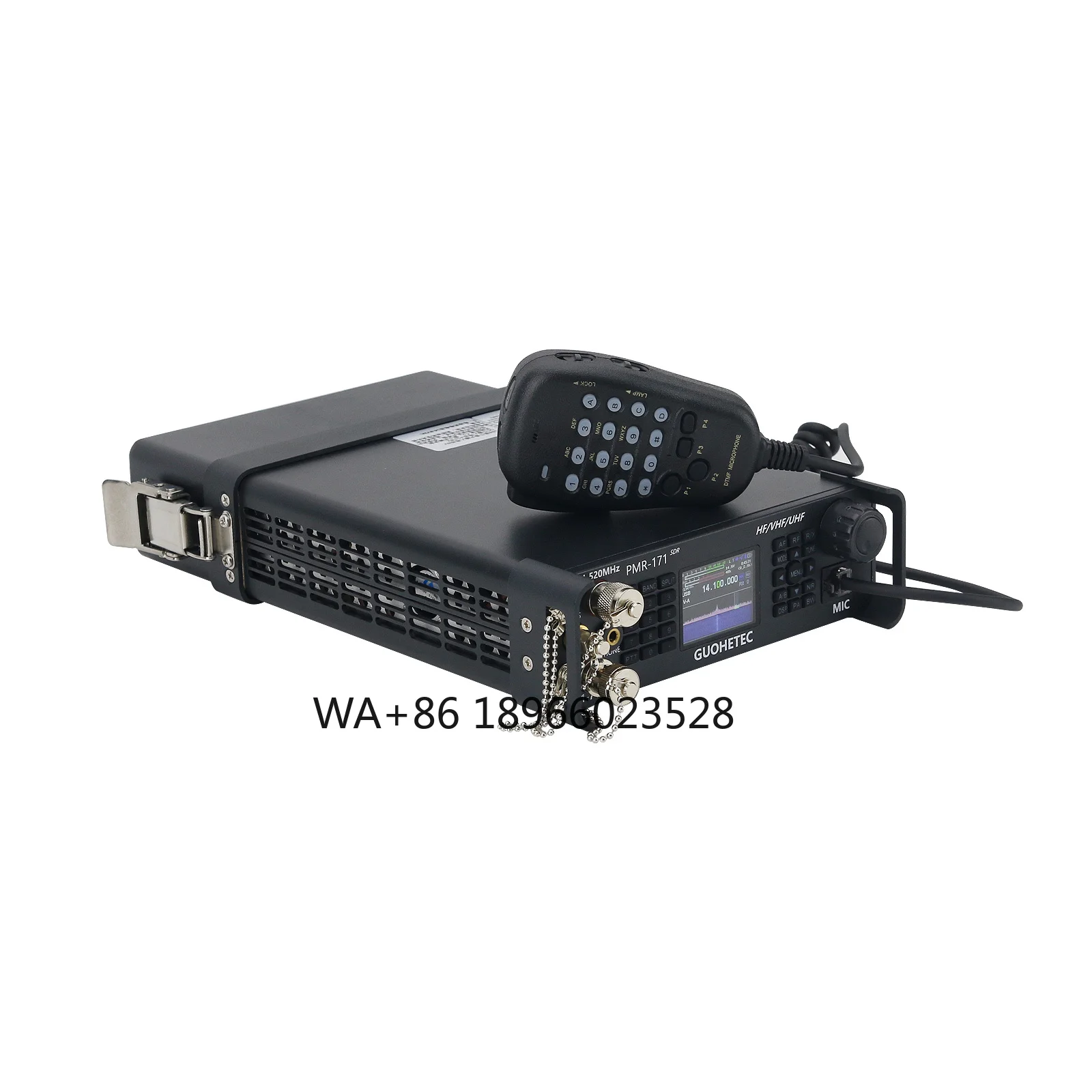 100KHz-2GHz 20W Tactical Radio SDR Transceiver with VHF UHF + GPS Compass and DMR Modules