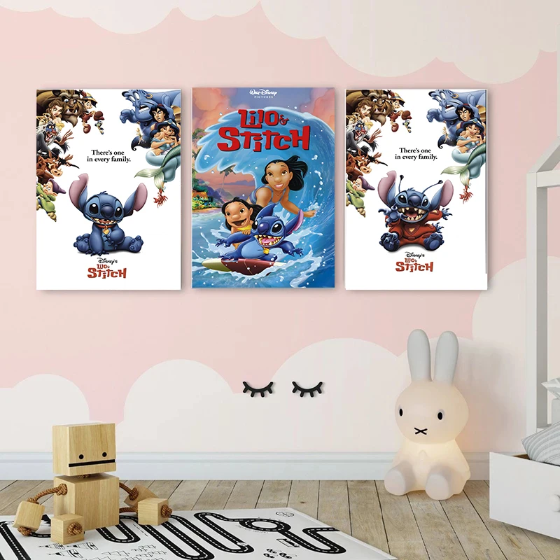 Disney New Arrivals Lilo & Stitch Picture HD Print Manga Canvas Painting Cartoon Comic Poster Home Wall Decor No Frame Cuadros