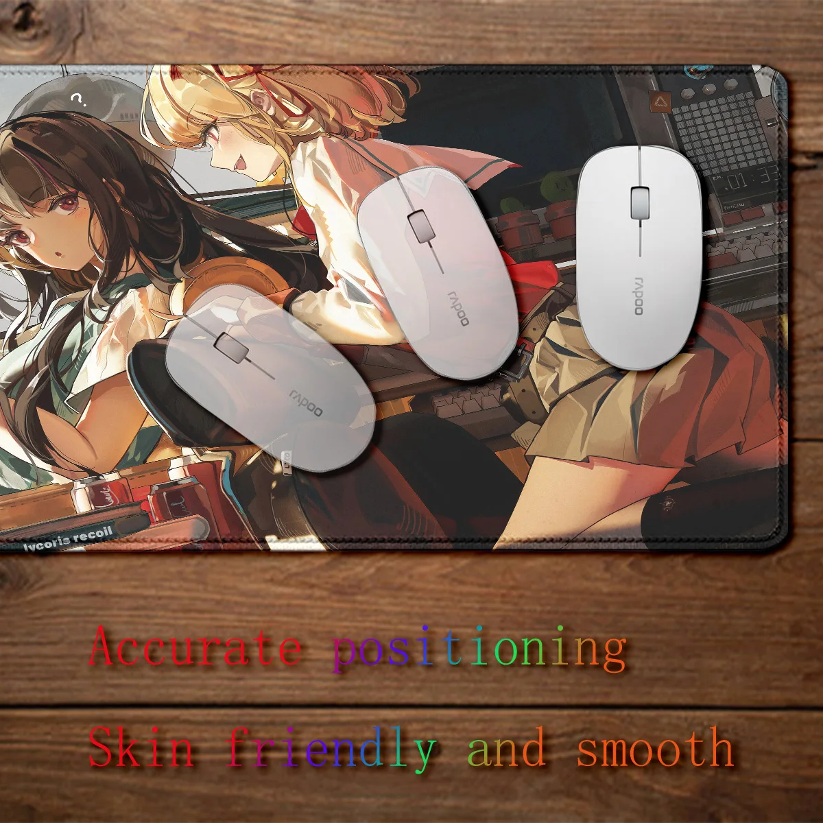 لوحة ماوس أنمي كبيرة مستطيلة الشكل ، حامي مكتبي ، حصيرة لوحة مفاتيح ، لوحة ماوس ، ملحقات لوحة مفاتيح ممتدة ، ليكوروس #4