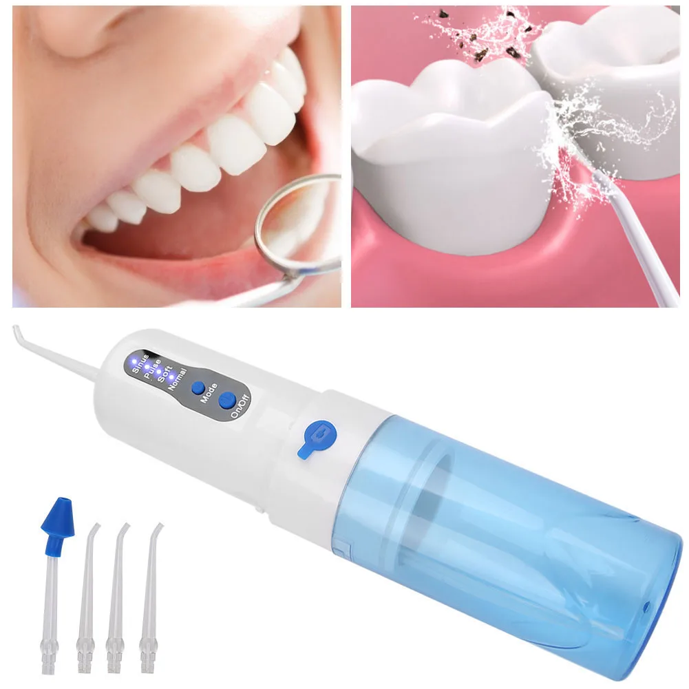 Irrigatore orale elettrico a 4 modalità idropulsore portatile USBCharging dispositivo per la pulizia dei denti domestici rimuovere 99% placca prevenire la carie