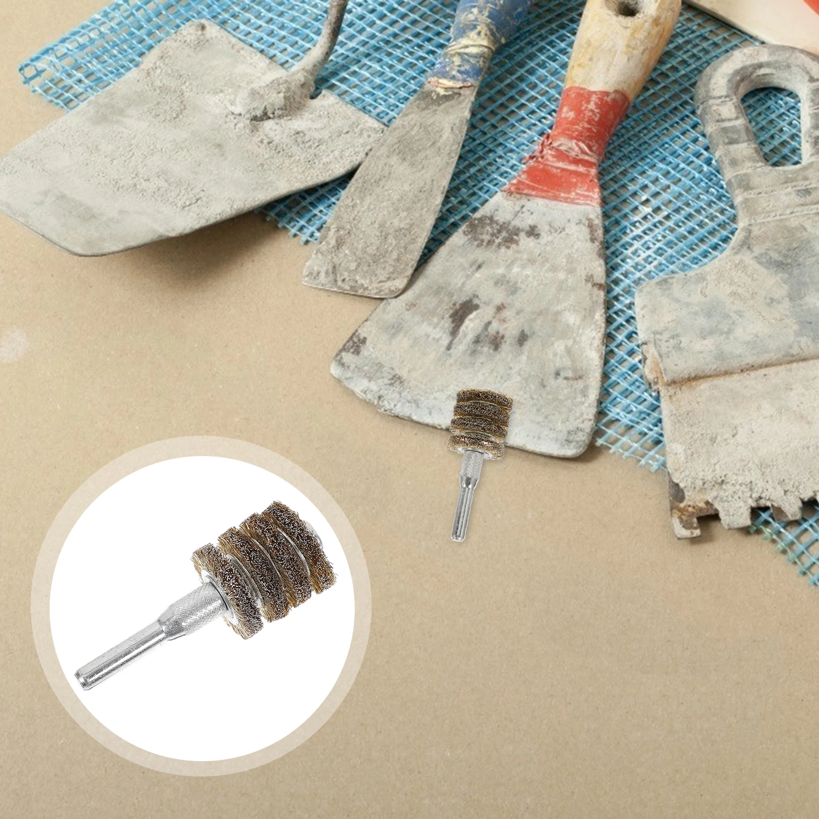 

Rust Removal Wire Brush Electric Steel Wheel Wirebrush Attachments Cleaning Metal Burrs Professional Grade Long