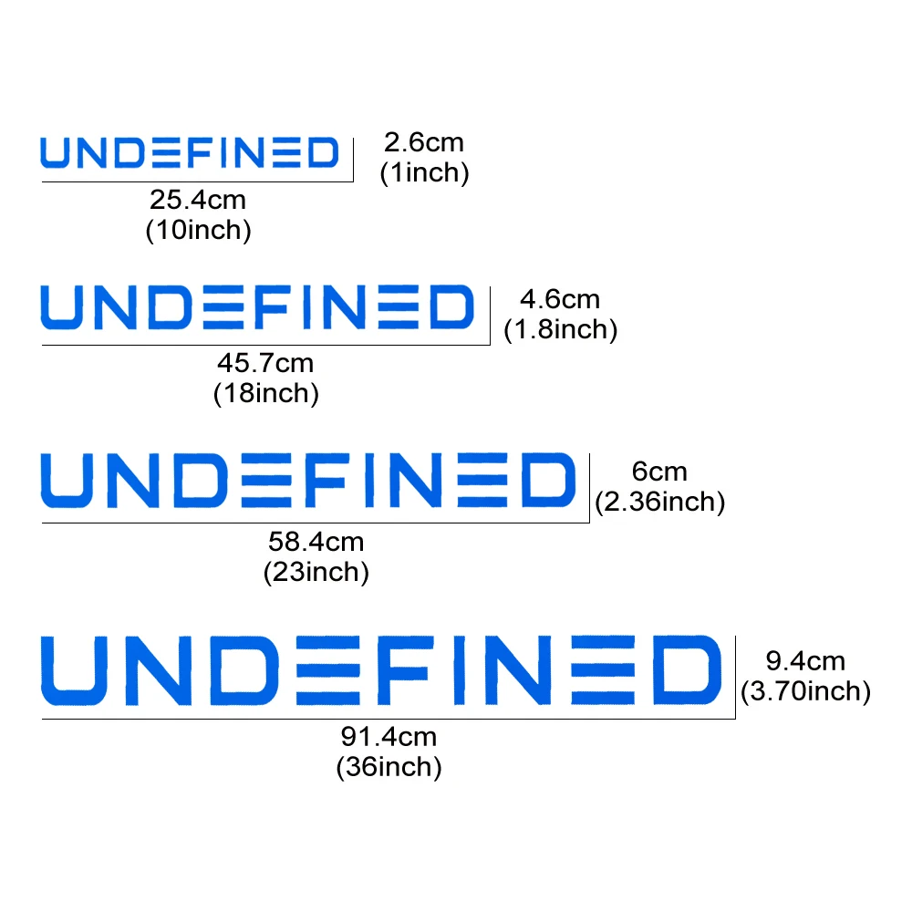 Vinyl Film Decal Car Stickers Four Sizes UNDEFINED Car Body Window Windshield Bumper Motorcycle Decor Auto Styling Accessories