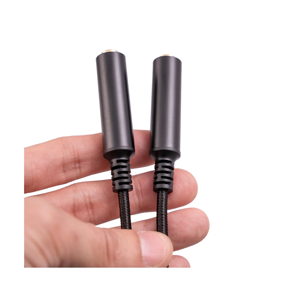 สายอะแดปเตอร์สัญญาณเสียง6.35มม. ตัวผู้ถึง2มม. ตัวเมีย6.35มม. 1/4ปลั๊ก6.35มม. สำหรับสายลำโพงสเตอริโอตัวแยก Y ขนาด6.35มม.