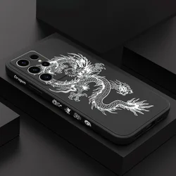 Dragon Groaned Phone Case For Samsung Galaxy S25 S24 S23 S22 S21 S20 S10 Ultra Plus FE Note 20 Ultra 10 9 Plus Cover