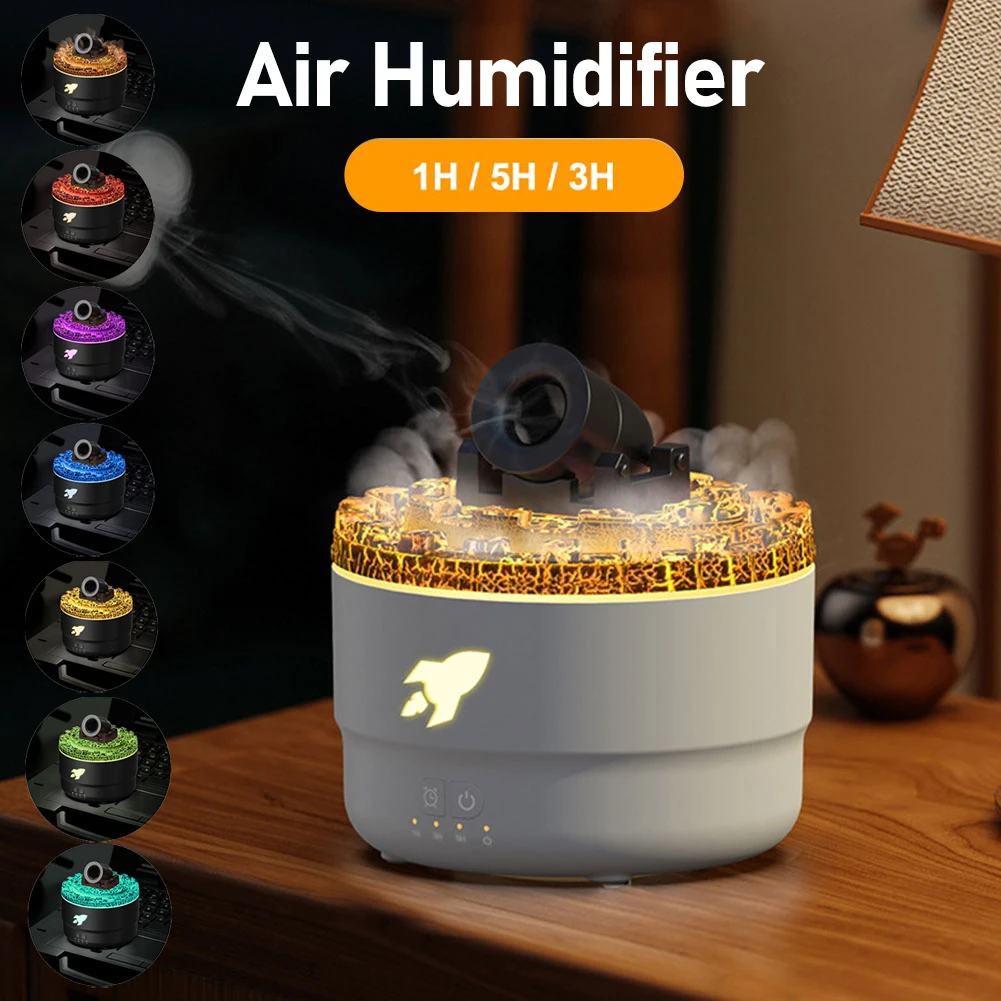 Creative Aromatherapy Machine Volcanic Crack Light Cannons Humidifier Air Humidifier Essential Oil Diffuser for Home Office